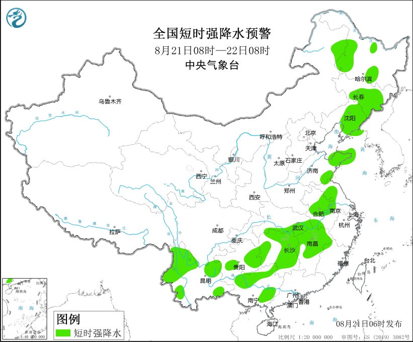 湖南江西部分地区将有短时强降水天气