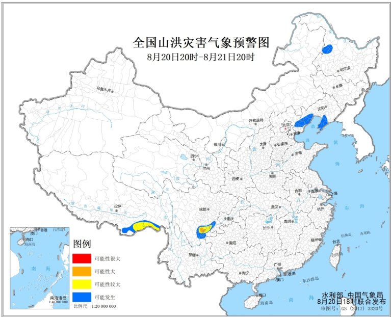山洪灾害预警：四川云南西藏发生山洪灾害可能性大