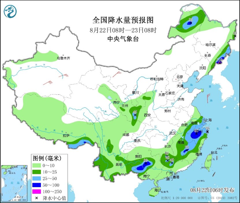 吉林及浙闽桂有较强降雨 明日西南地区雨势将明显加强
