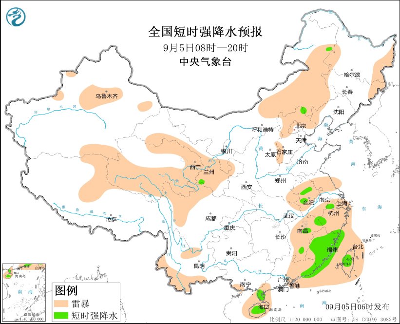 福建广东海南岛等地将有强对流天气