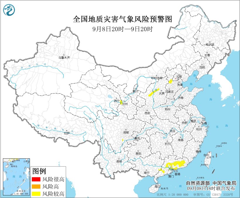 地质灾害预警：冀晋陕甘青川粤桂发生地质灾害风险较高