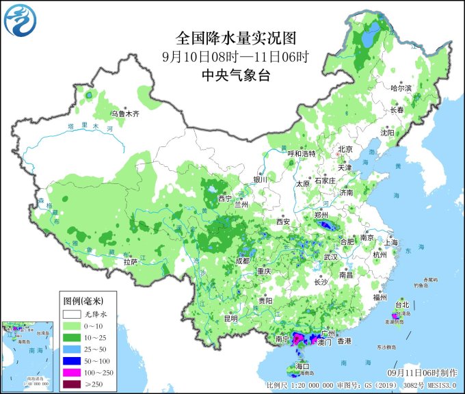 今日广西广东强降雨仍将持续 西南地区东部陕南江淮有强降雨