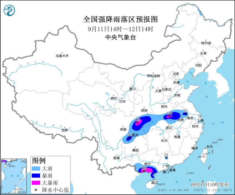 暴雨黄色预警：广西四川河南等地有大暴雨